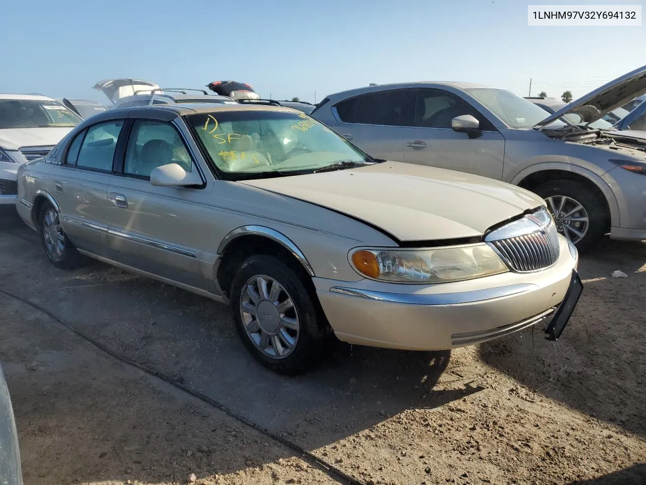 2002 Lincoln Continental VIN: 1LNHM97V32Y694132 Lot: 76410144