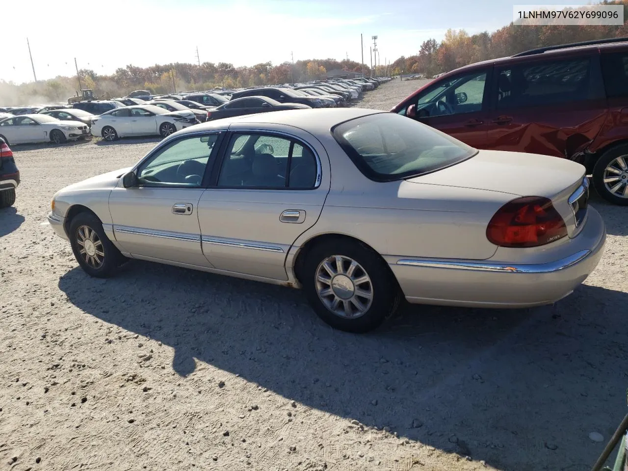 2002 Lincoln Continental VIN: 1LNHM97V62Y699096 Lot: 77789474