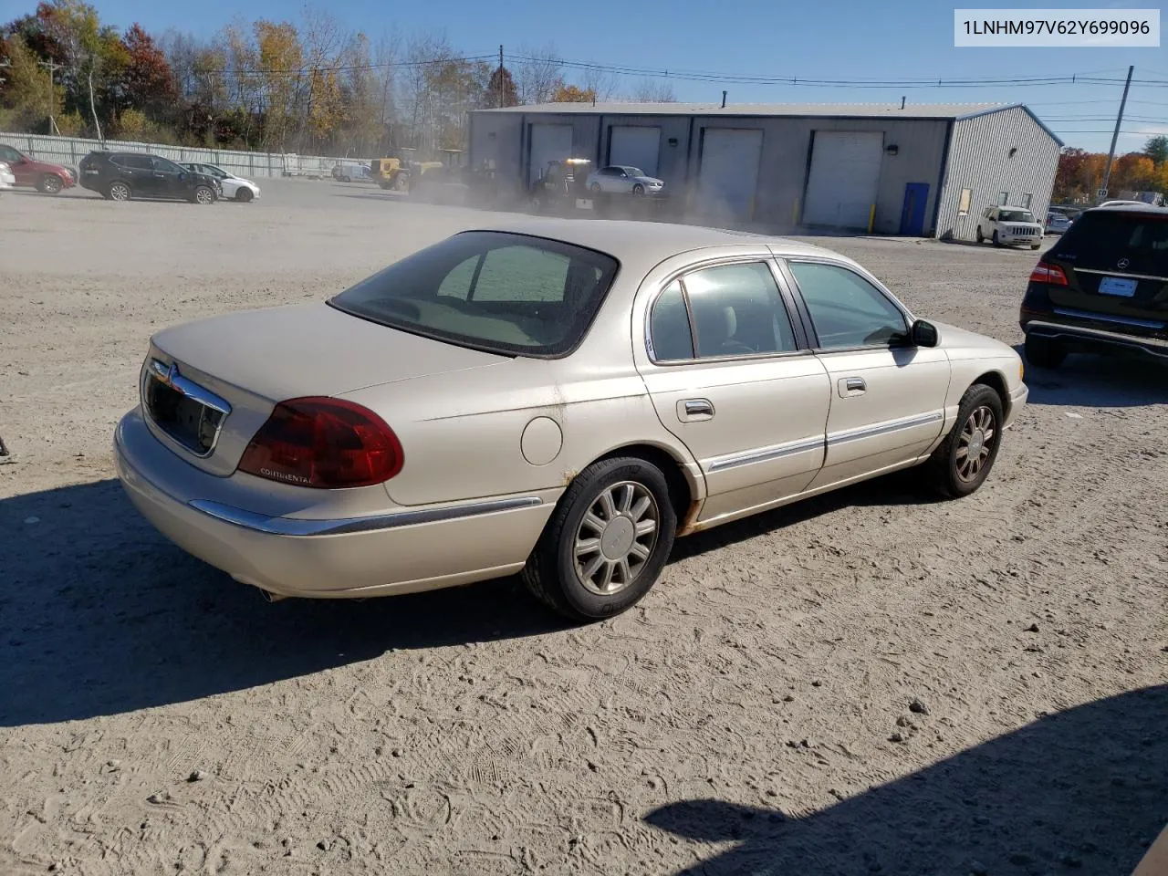 2002 Lincoln Continental VIN: 1LNHM97V62Y699096 Lot: 77789474