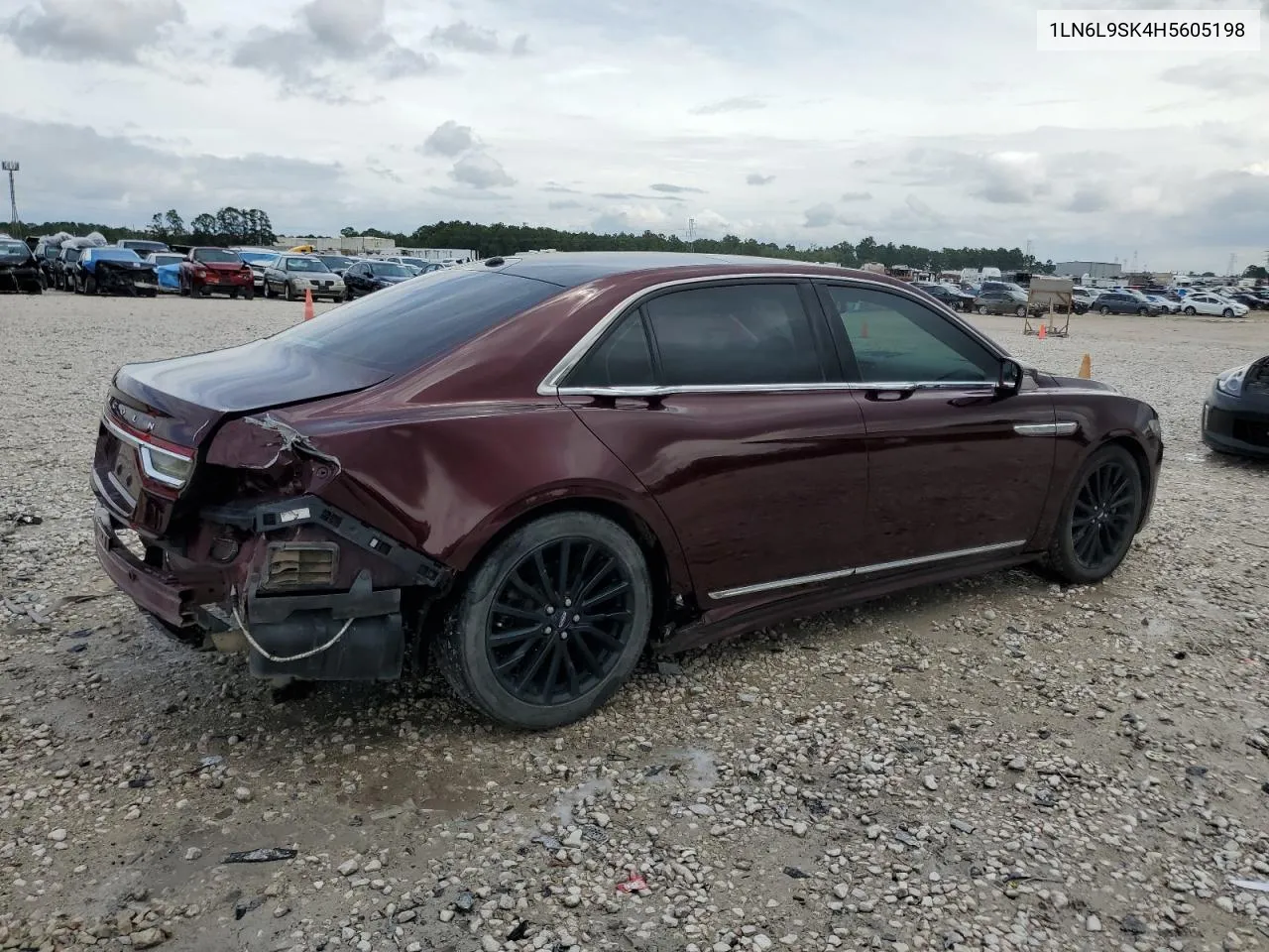 2017 Lincoln Continental Select VIN: 1LN6L9SK4H5605198 Lot: 69104544