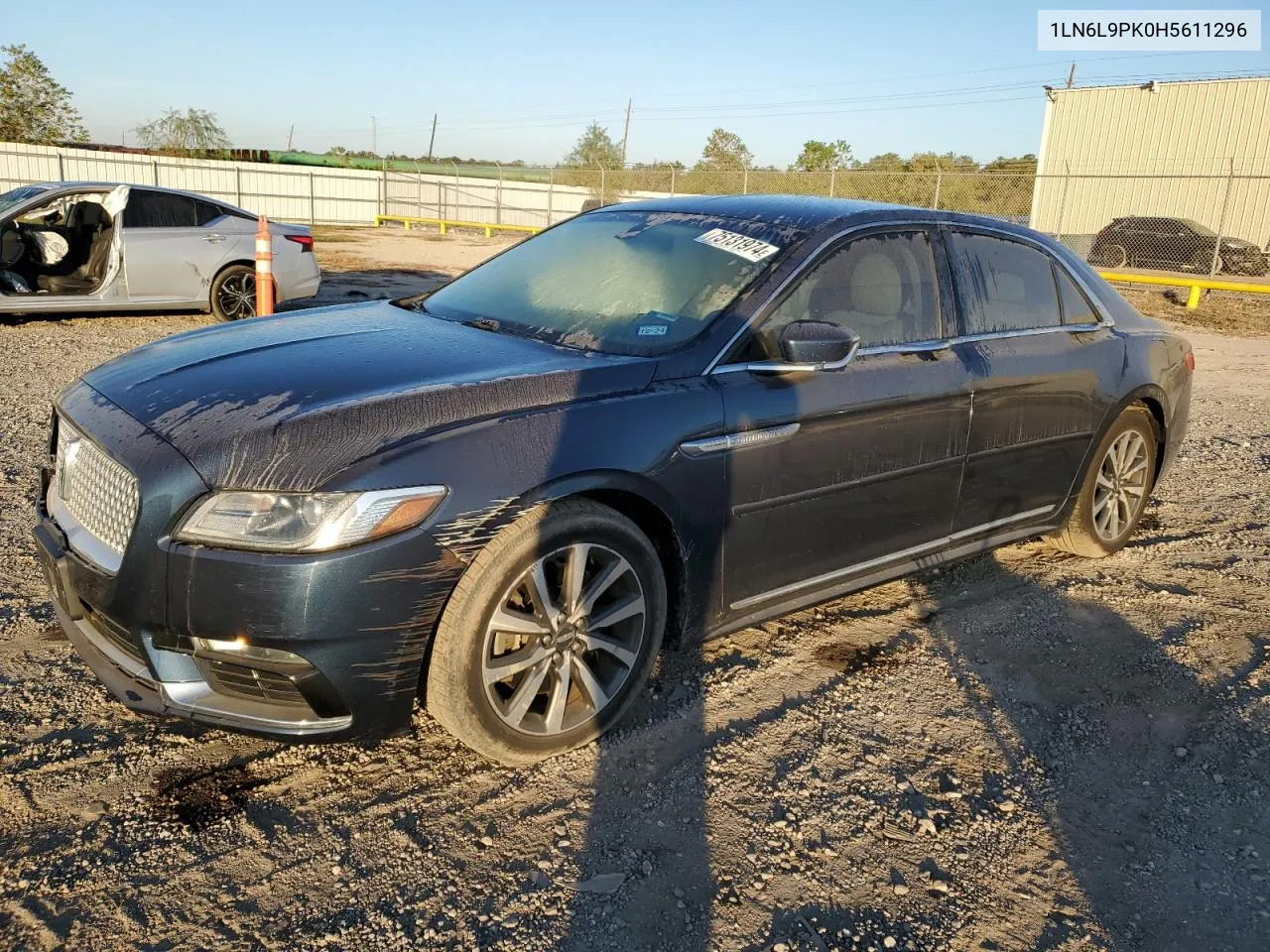 2017 Lincoln Continental Premiere VIN: 1LN6L9PK0H5611296 Lot: 75131974