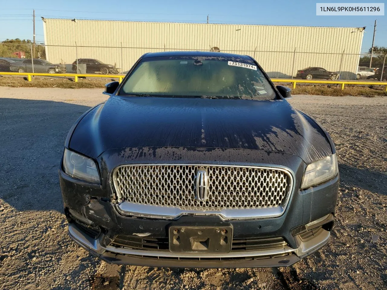 1LN6L9PK0H5611296 2017 Lincoln Continental Premiere