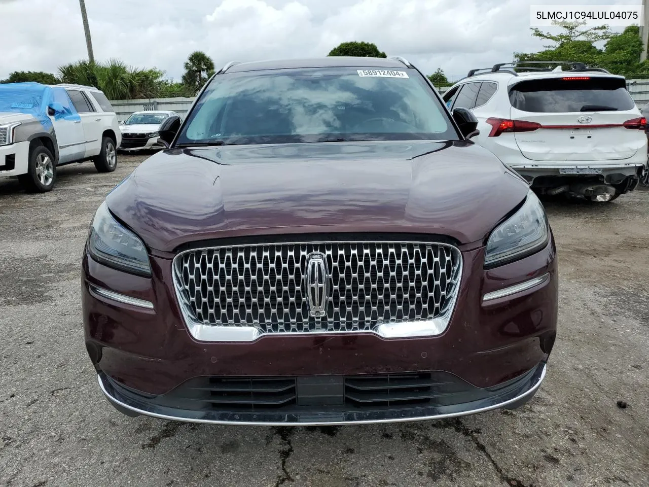 2020 Lincoln Corsair VIN: 5LMCJ1C94LUL04075 Lot: 58912404