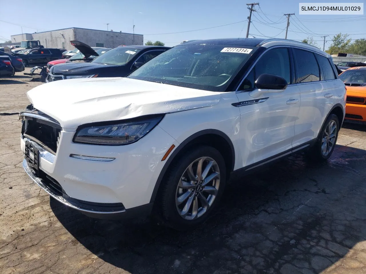 2021 Lincoln Corsair VIN: 5LMCJ1D94MUL01029 Lot: 72771314