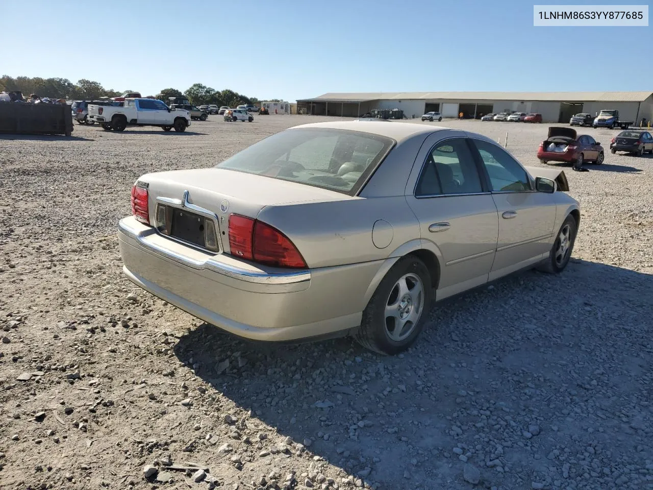 2000 Lincoln Ls VIN: 1LNHM86S3YY877685 Lot: 77091934