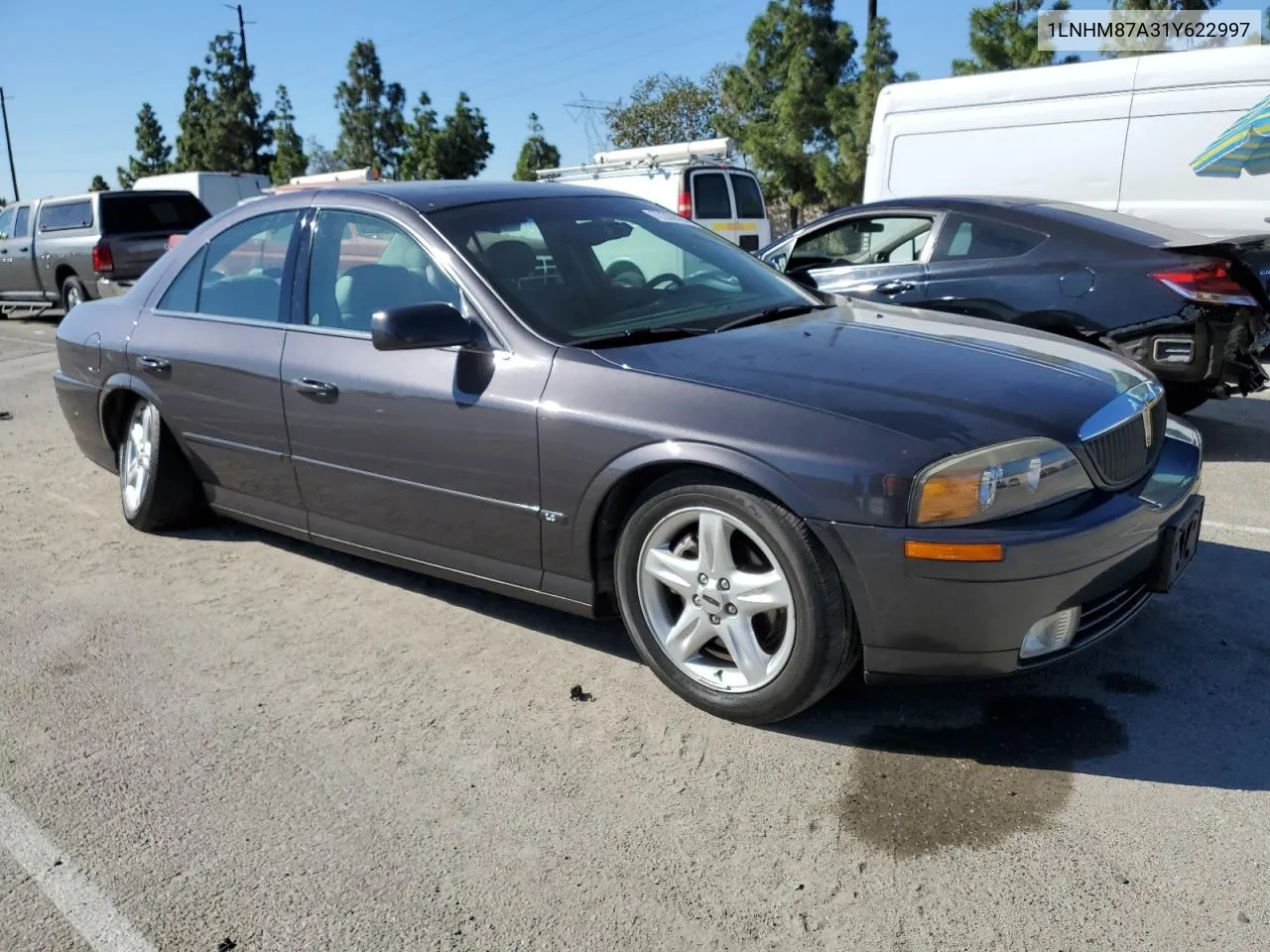 2001 Lincoln Ls VIN: 1LNHM87A31Y622997 Lot: 77359794