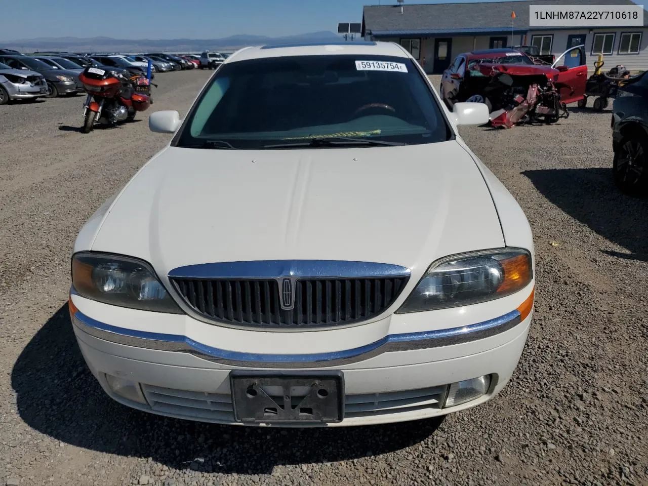 2002 Lincoln Ls VIN: 1LNHM87A22Y710618 Lot: 59135754