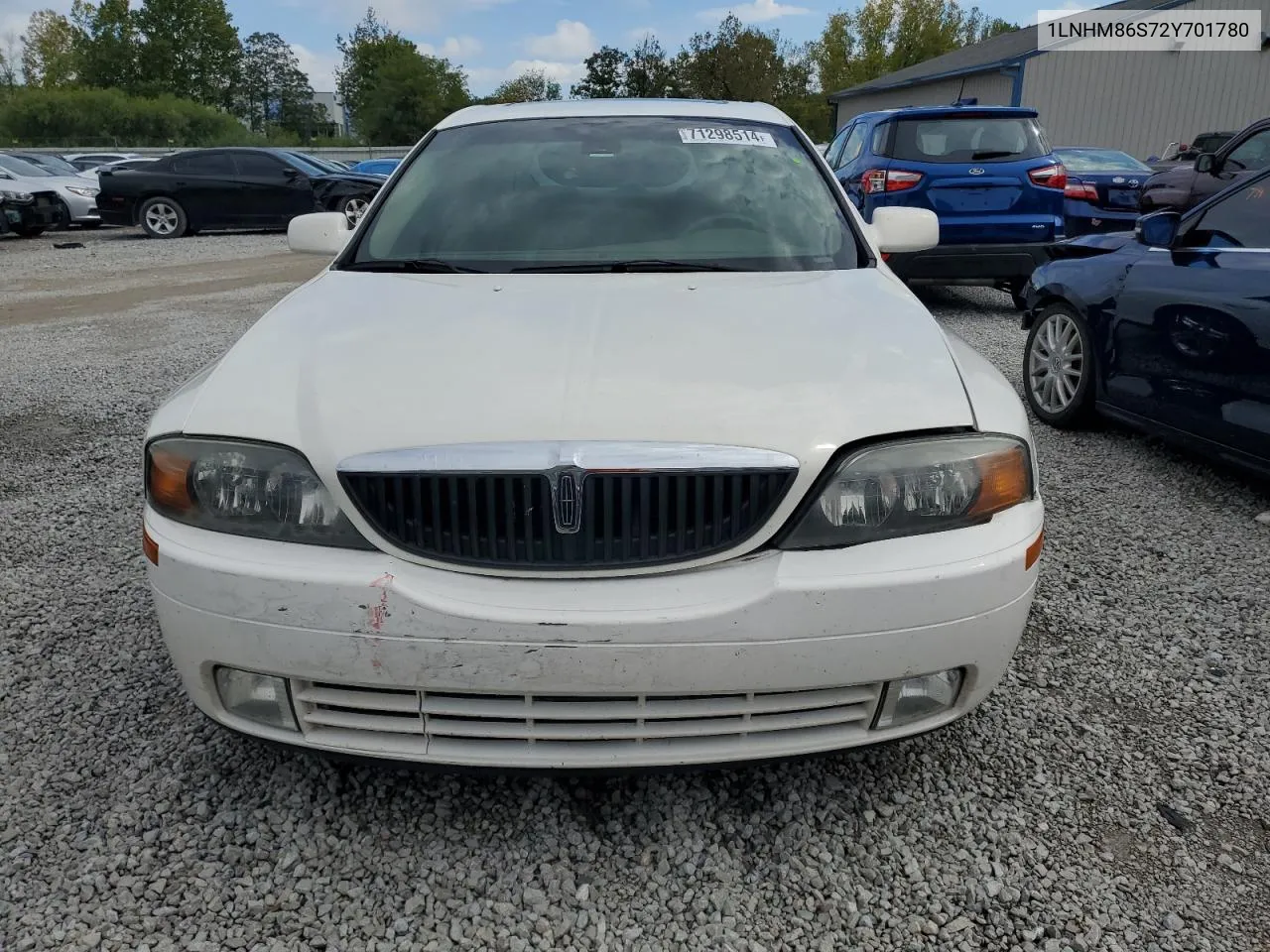 2002 Lincoln Ls VIN: 1LNHM86S72Y701780 Lot: 71298514