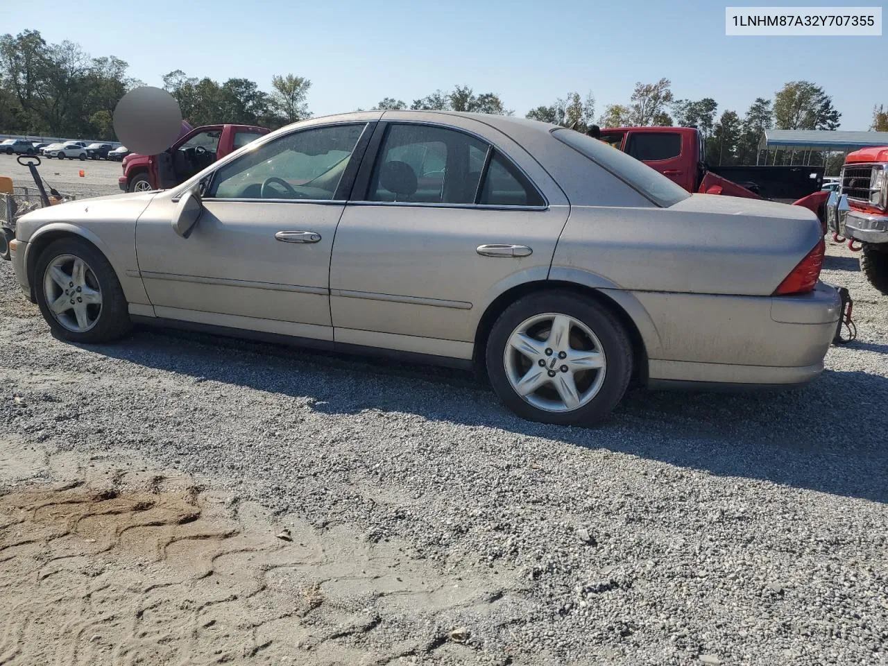 2002 Lincoln Ls VIN: 1LNHM87A32Y707355 Lot: 75389494