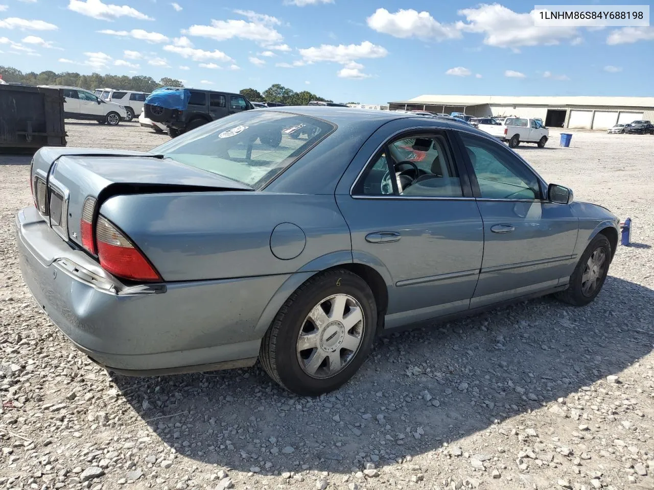 2004 Lincoln Ls VIN: 1LNHM86S84Y688198 Lot: 75727414