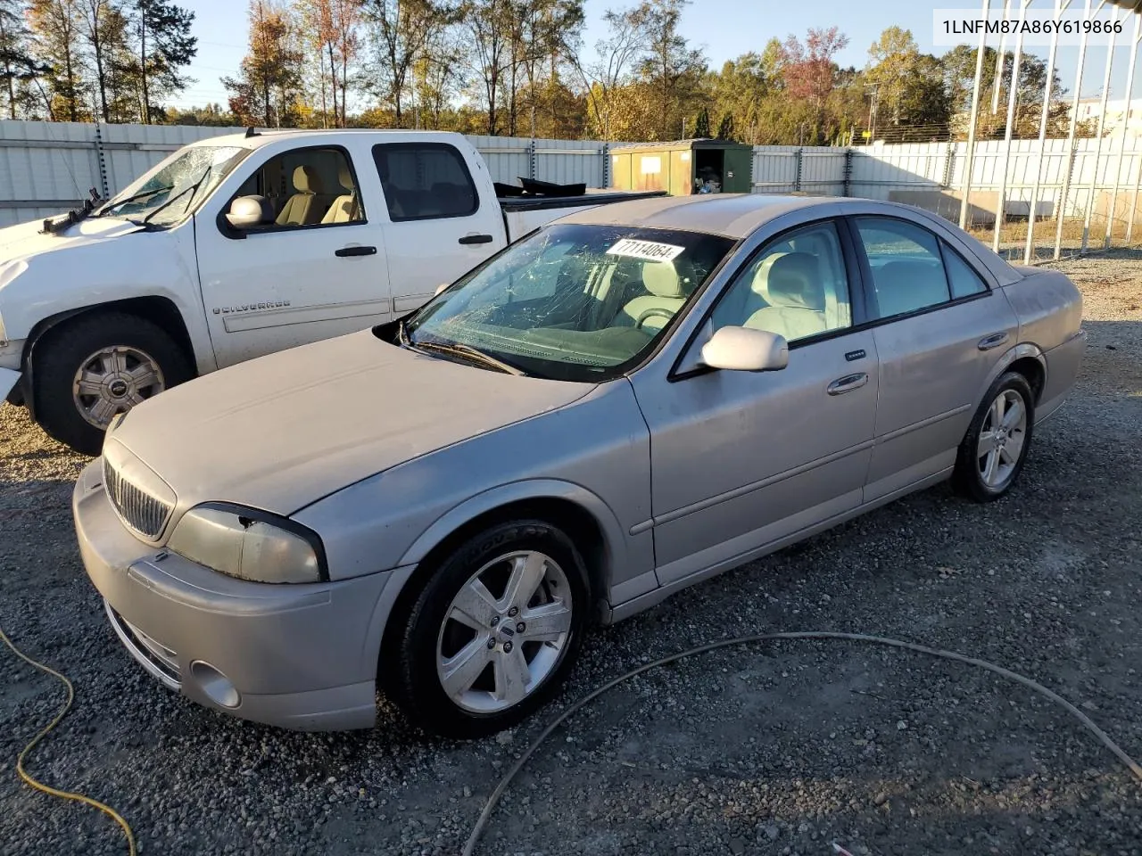 2006 Lincoln Ls VIN: 1LNFM87A86Y619866 Lot: 77114064