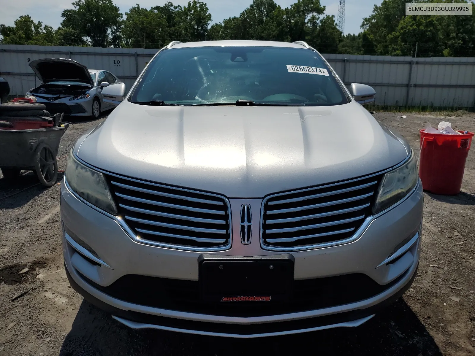 2016 Lincoln Mkc Reserve VIN: 5LMCJ3D93GUJ29995 Lot: 62662374