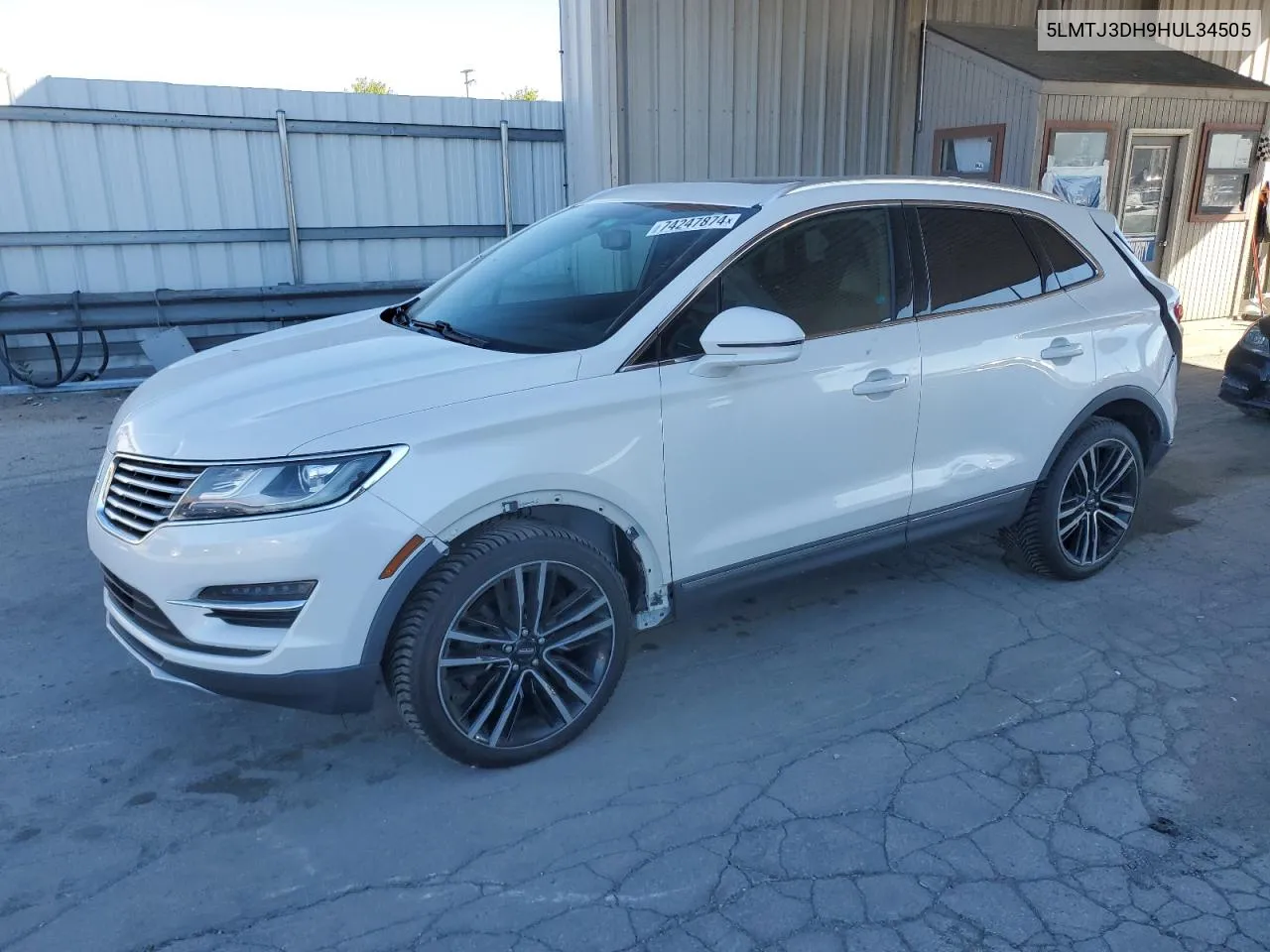 2017 Lincoln Mkc Reserve VIN: 5LMTJ3DH9HUL34505 Lot: 74247874