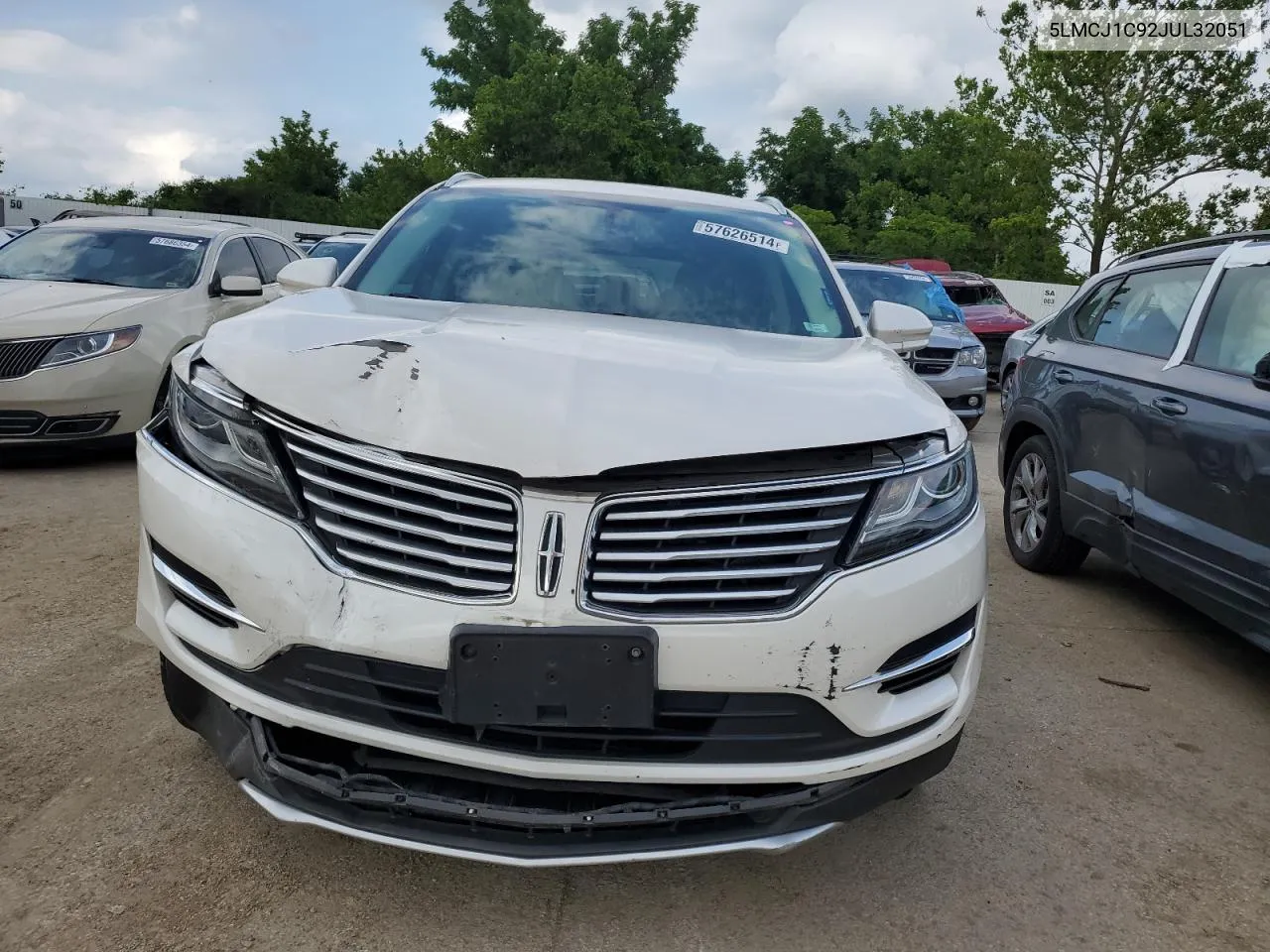 2018 Lincoln Mkc Premiere VIN: 5LMCJ1C92JUL32051 Lot: 57626514