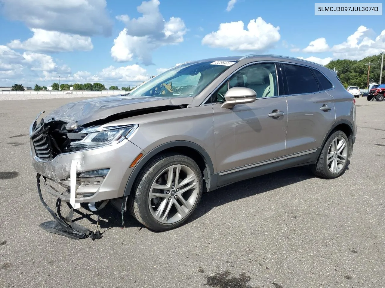 2018 Lincoln Mkc Reserve VIN: 5LMCJ3D97JUL30743 Lot: 70268444