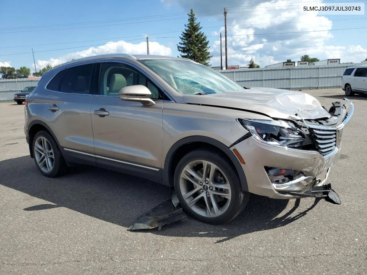 2018 Lincoln Mkc Reserve VIN: 5LMCJ3D97JUL30743 Lot: 70268444