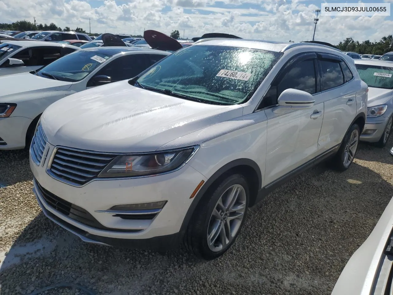 2018 Lincoln Mkc Reserve VIN: 5LMCJ3D93JUL00655 Lot: 74260914