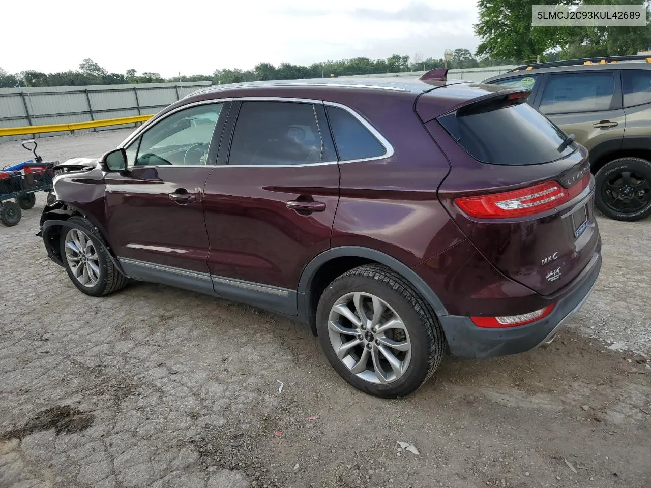 5LMCJ2C93KUL42689 2019 Lincoln Mkc Select