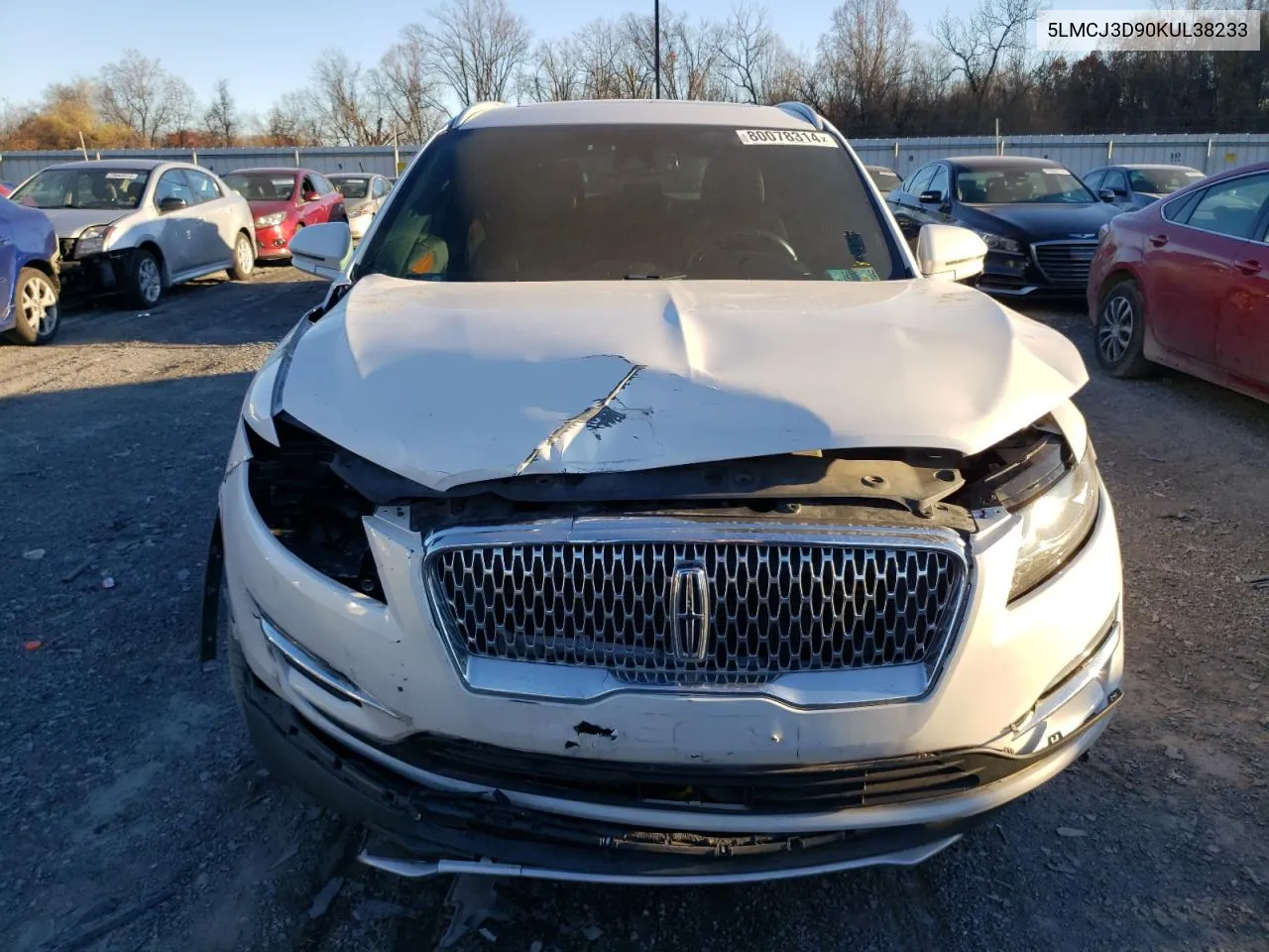 2019 Lincoln Mkc Reserve VIN: 5LMCJ3D90KUL38233 Lot: 80078314