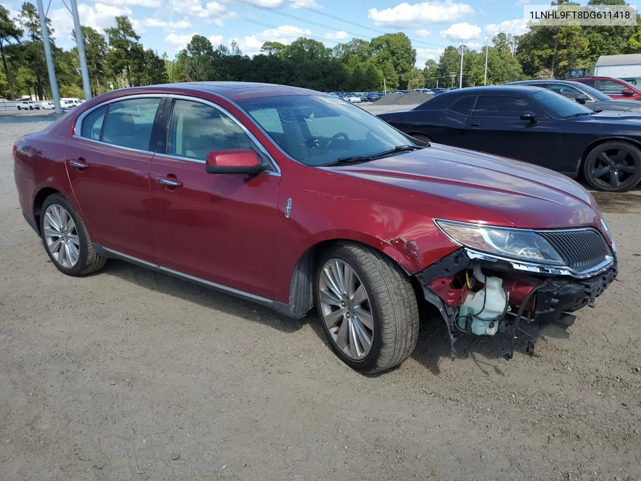 2013 Lincoln Mks VIN: 1LNHL9FT8DG611418 Lot: 73391414