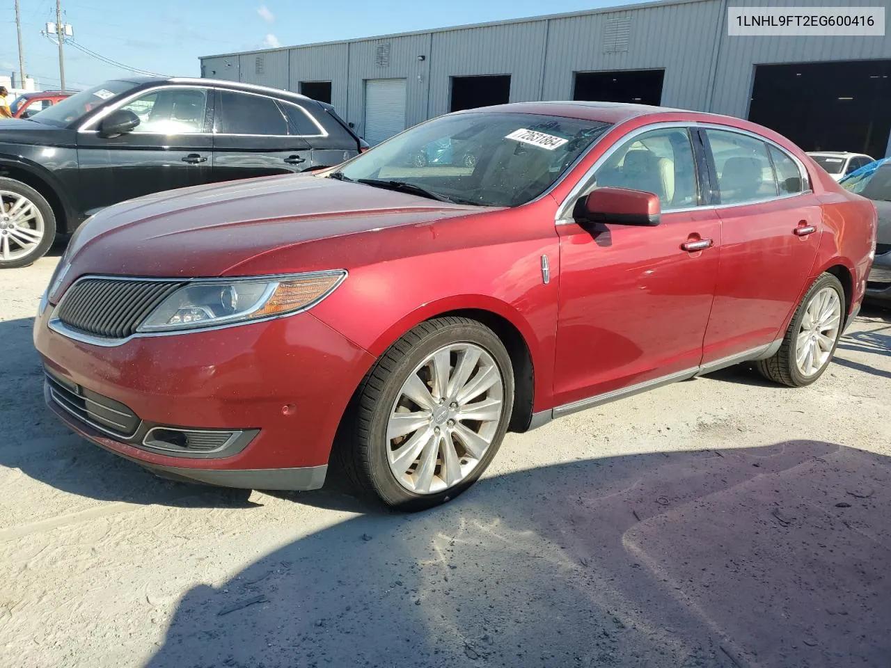 2014 Lincoln Mks VIN: 1LNHL9FT2EG600416 Lot: 72631864