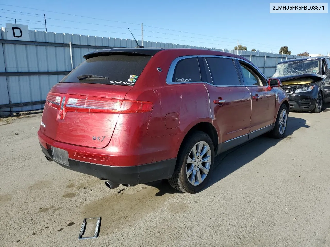 2015 Lincoln Mkt VIN: 2LMHJ5FK5FBL03871 Lot: 53233004