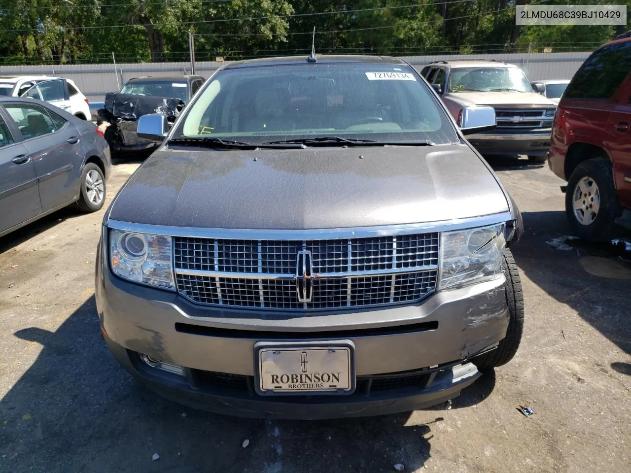 2009 Lincoln Mkx VIN: 2LMDU68C39BJ10429 Lot: 72769134