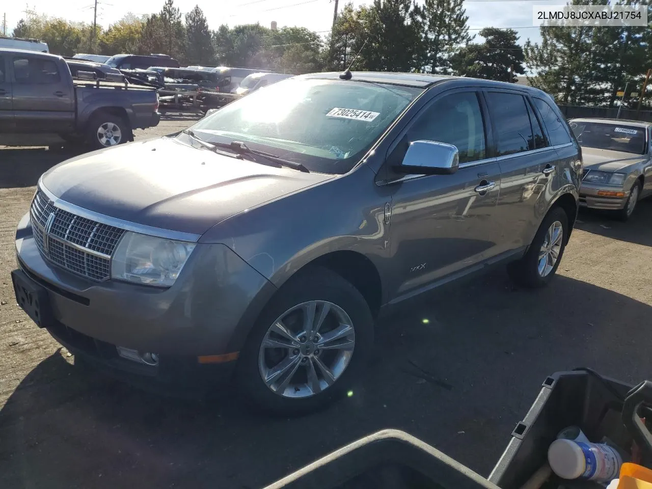 2010 Lincoln Mkx VIN: 2LMDJ8JCXABJ21754 Lot: 73025414