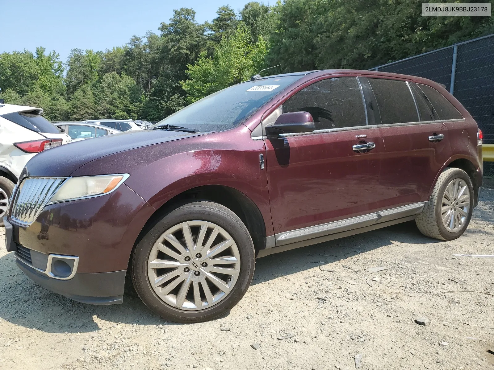 2011 Lincoln Mkx VIN: 2LMDJ8JK9BBJ23178 Lot: 65533654