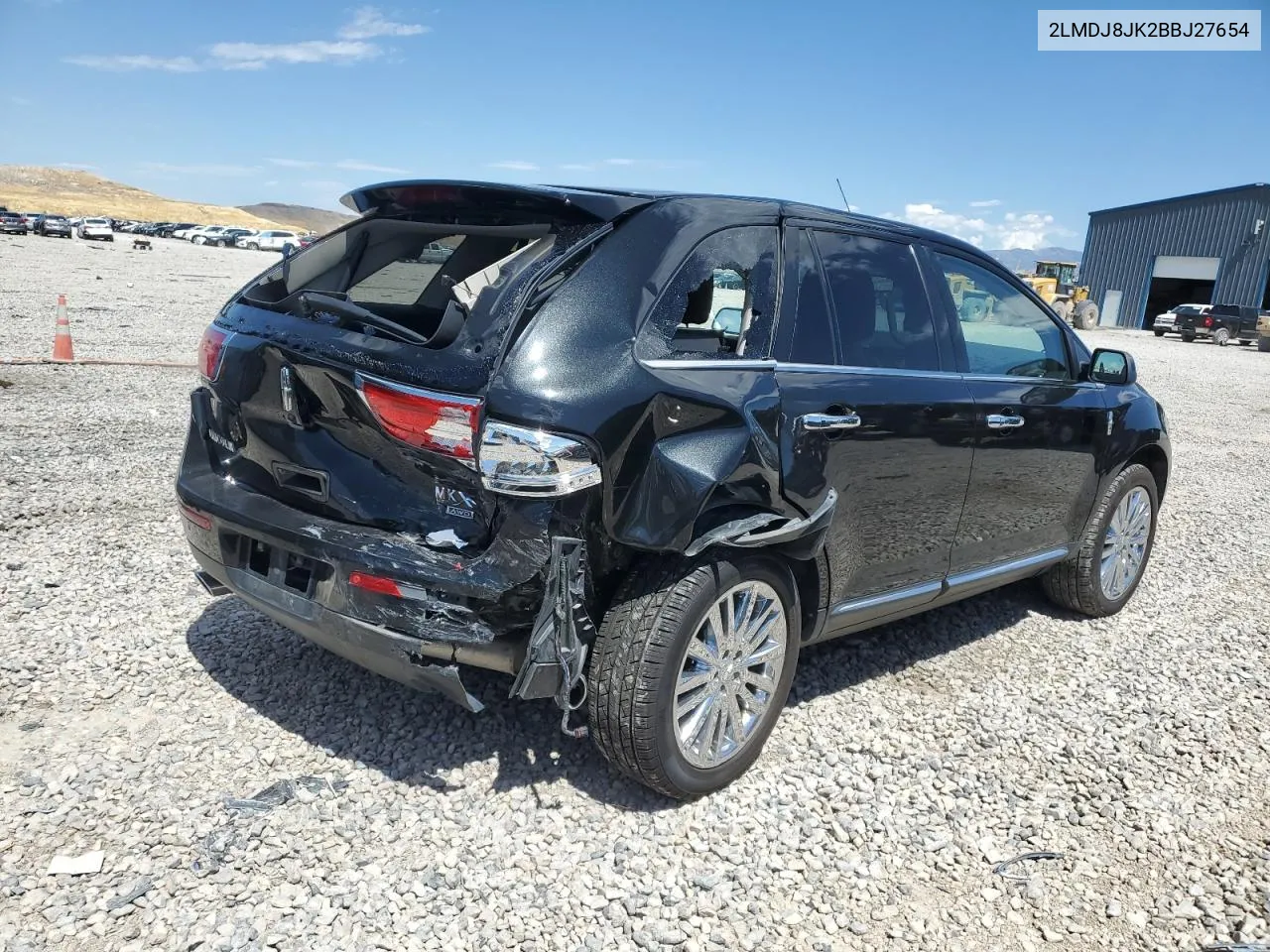 2011 Lincoln Mkx VIN: 2LMDJ8JK2BBJ27654 Lot: 67832704