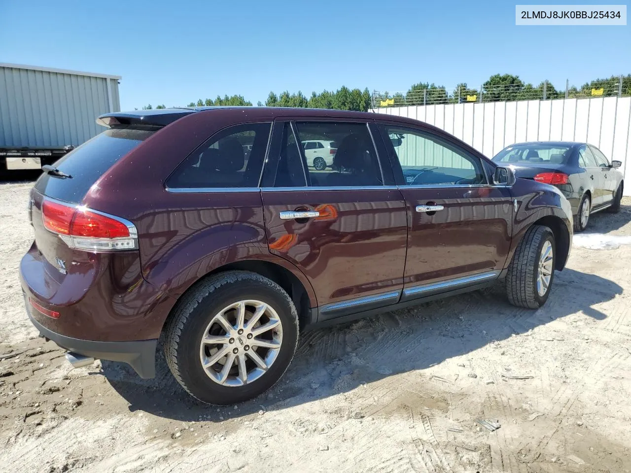 2011 Lincoln Mkx VIN: 2LMDJ8JK0BBJ25434 Lot: 70023434