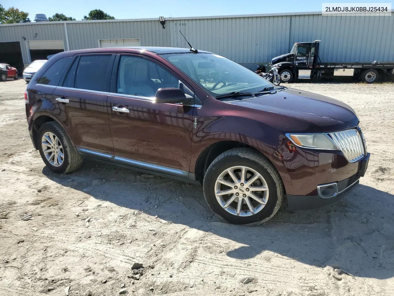 2011 Lincoln Mkx VIN: 2LMDJ8JK0BBJ25434 Lot: 70023434