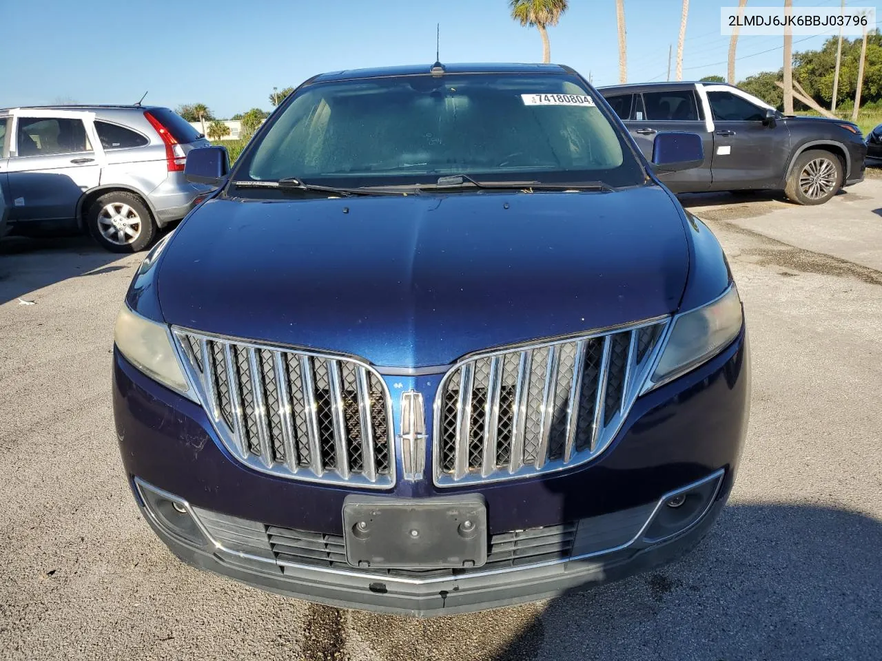 2011 Lincoln Mkx VIN: 2LMDJ6JK6BBJ03796 Lot: 74180804