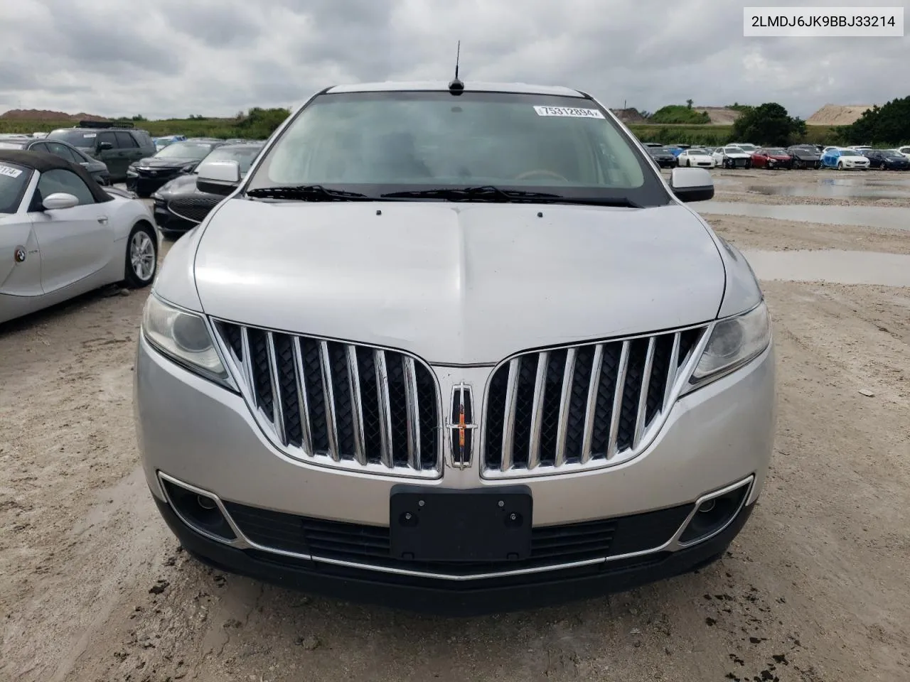 2011 Lincoln Mkx VIN: 2LMDJ6JK9BBJ33214 Lot: 75312894