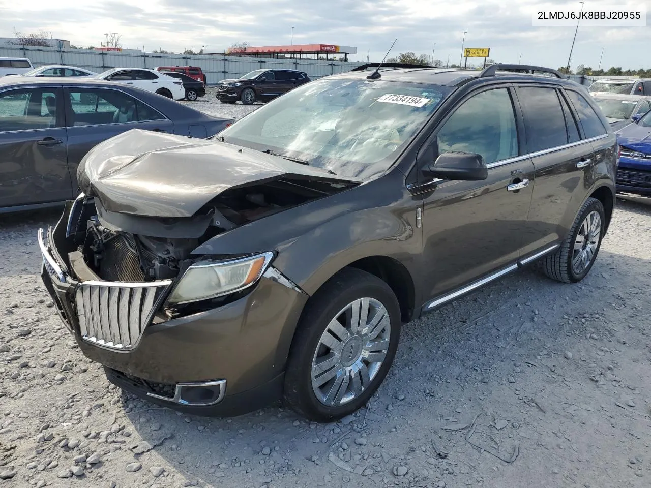 2011 Lincoln Mkx VIN: 2LMDJ6JK8BBJ20955 Lot: 77334194