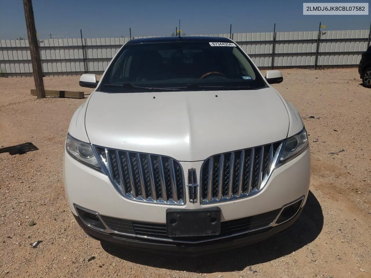 2012 Lincoln Mkx VIN: 2LMDJ6JK8CBL07582 Lot: 67344354