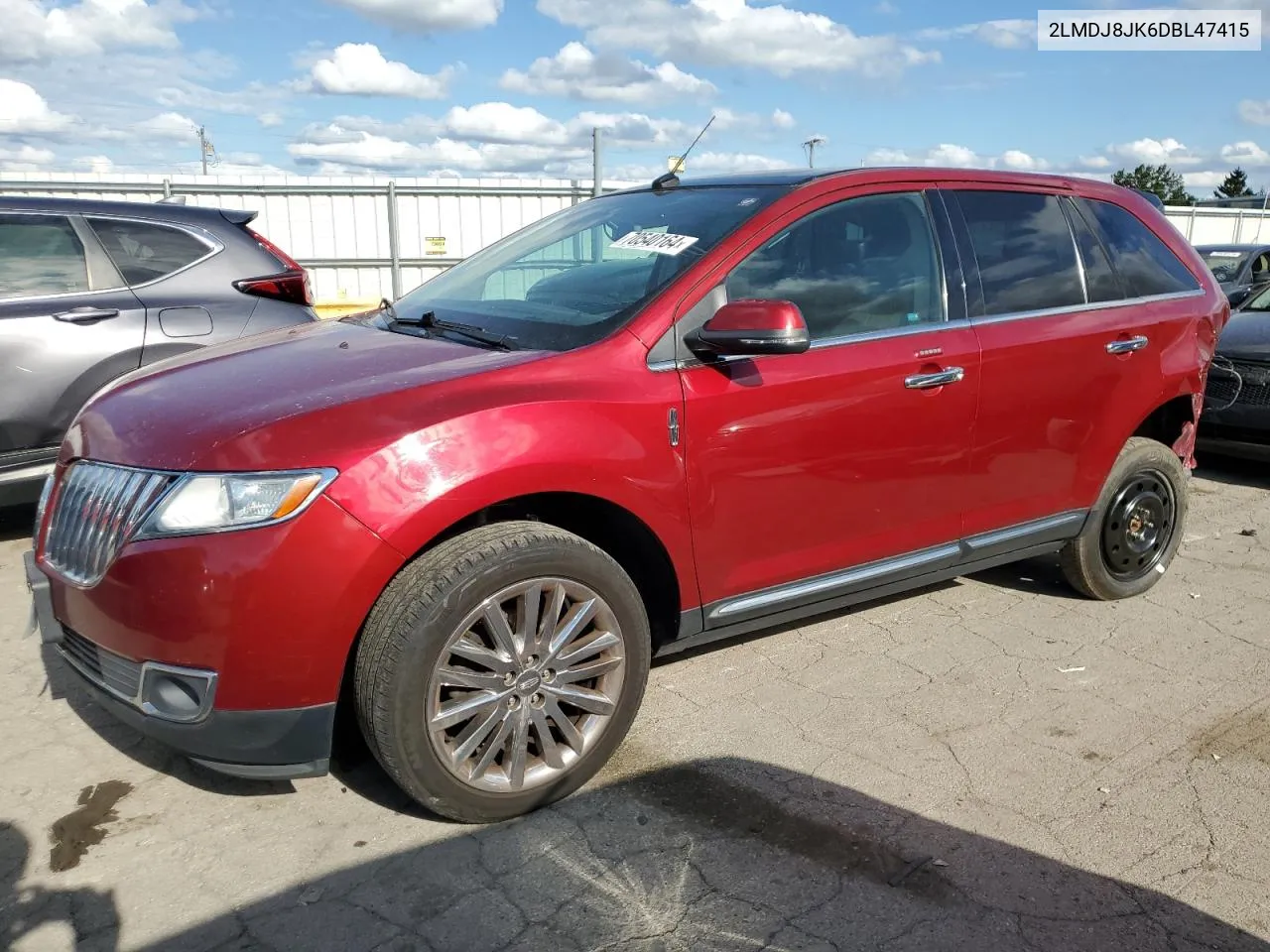 2013 Lincoln Mkx VIN: 2LMDJ8JK6DBL47415 Lot: 70540164