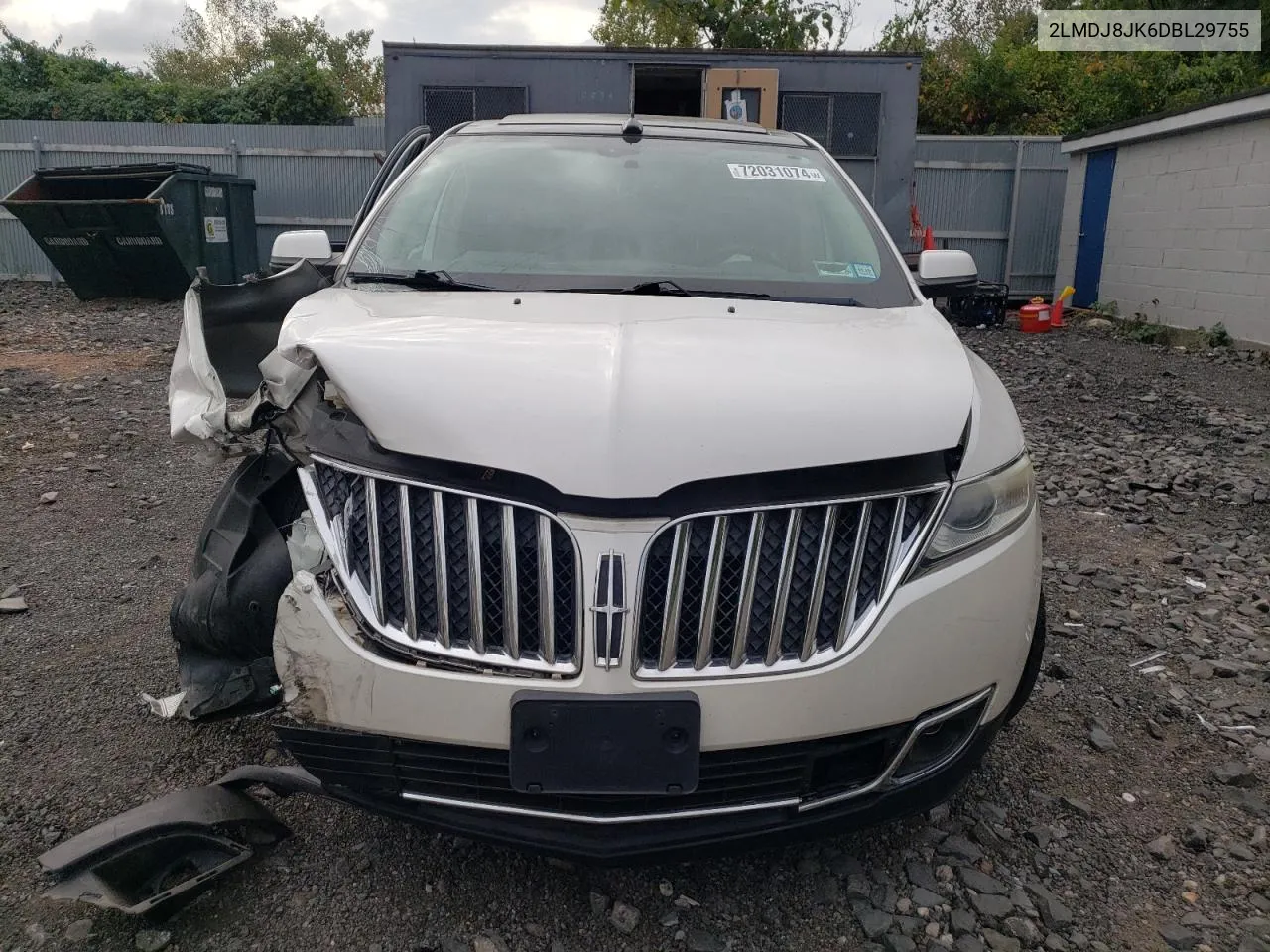 2013 Lincoln Mkx VIN: 2LMDJ8JK6DBL29755 Lot: 72031074