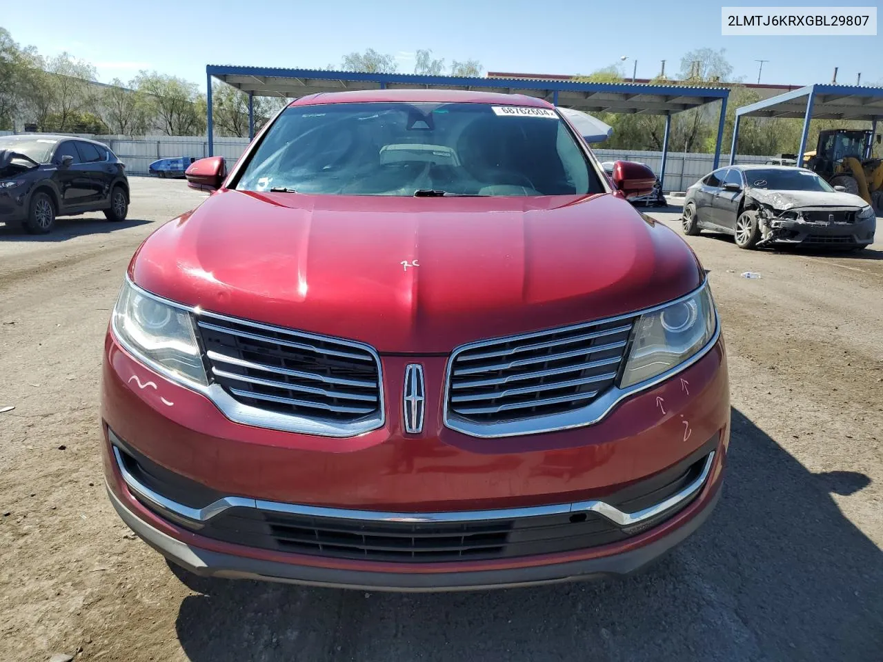 2LMTJ6KRXGBL29807 2016 Lincoln Mkx Select