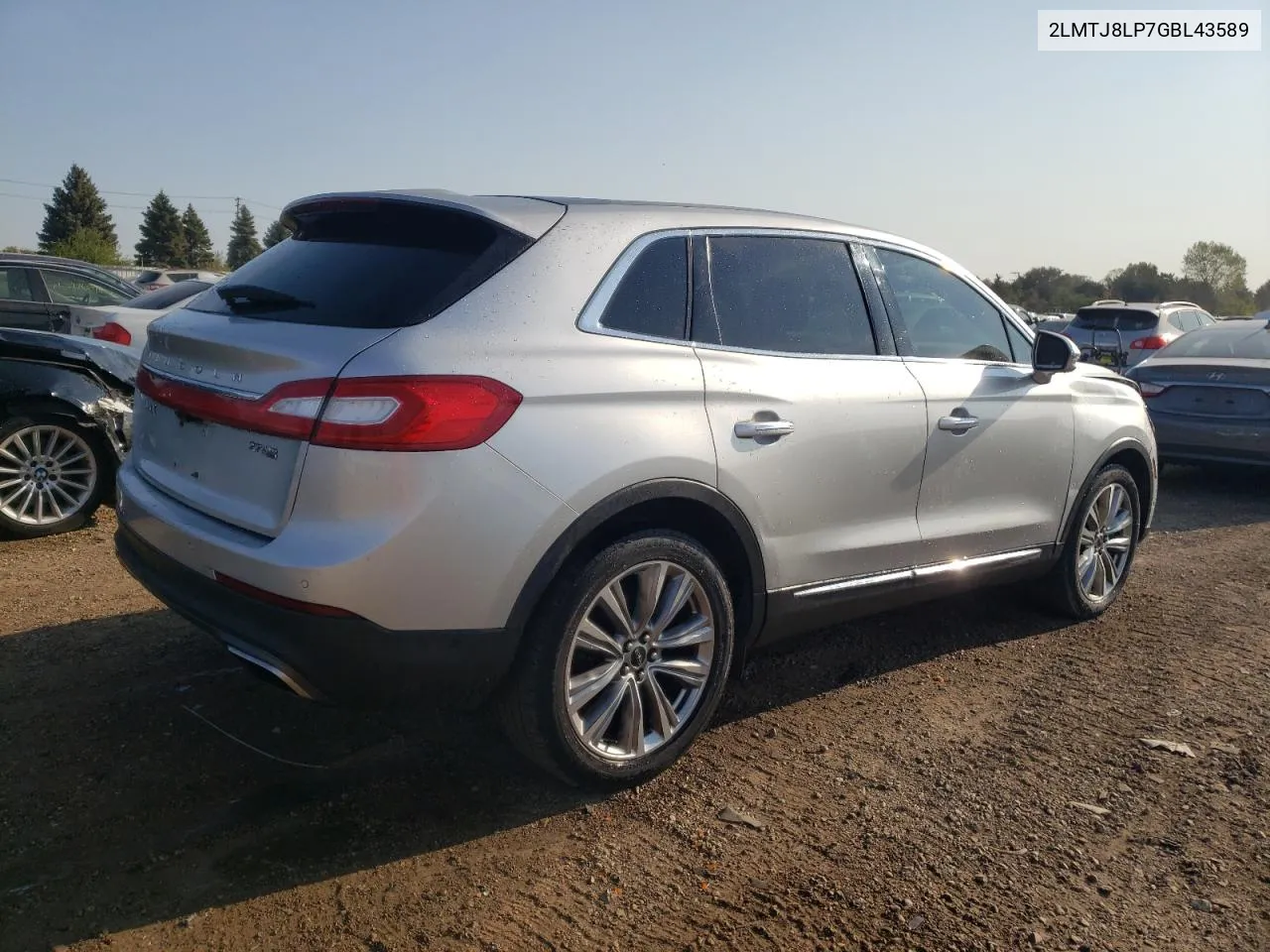 2016 Lincoln Mkx Reserve VIN: 2LMTJ8LP7GBL43589 Lot: 71568284