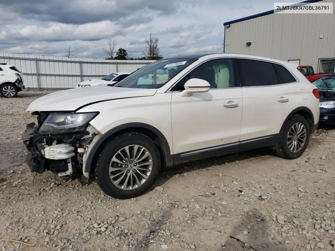 2016 Lincoln Mkx Select VIN: 2LMTJ8KR7GBL36791 Lot: 72578604