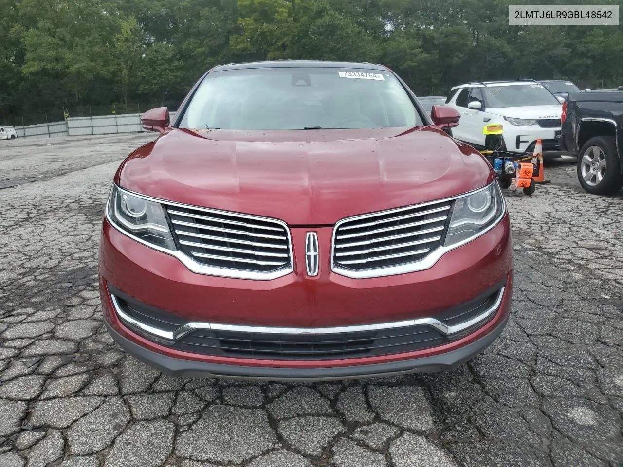 2016 Lincoln Mkx Reserve VIN: 2LMTJ6LR9GBL48542 Lot: 73334764