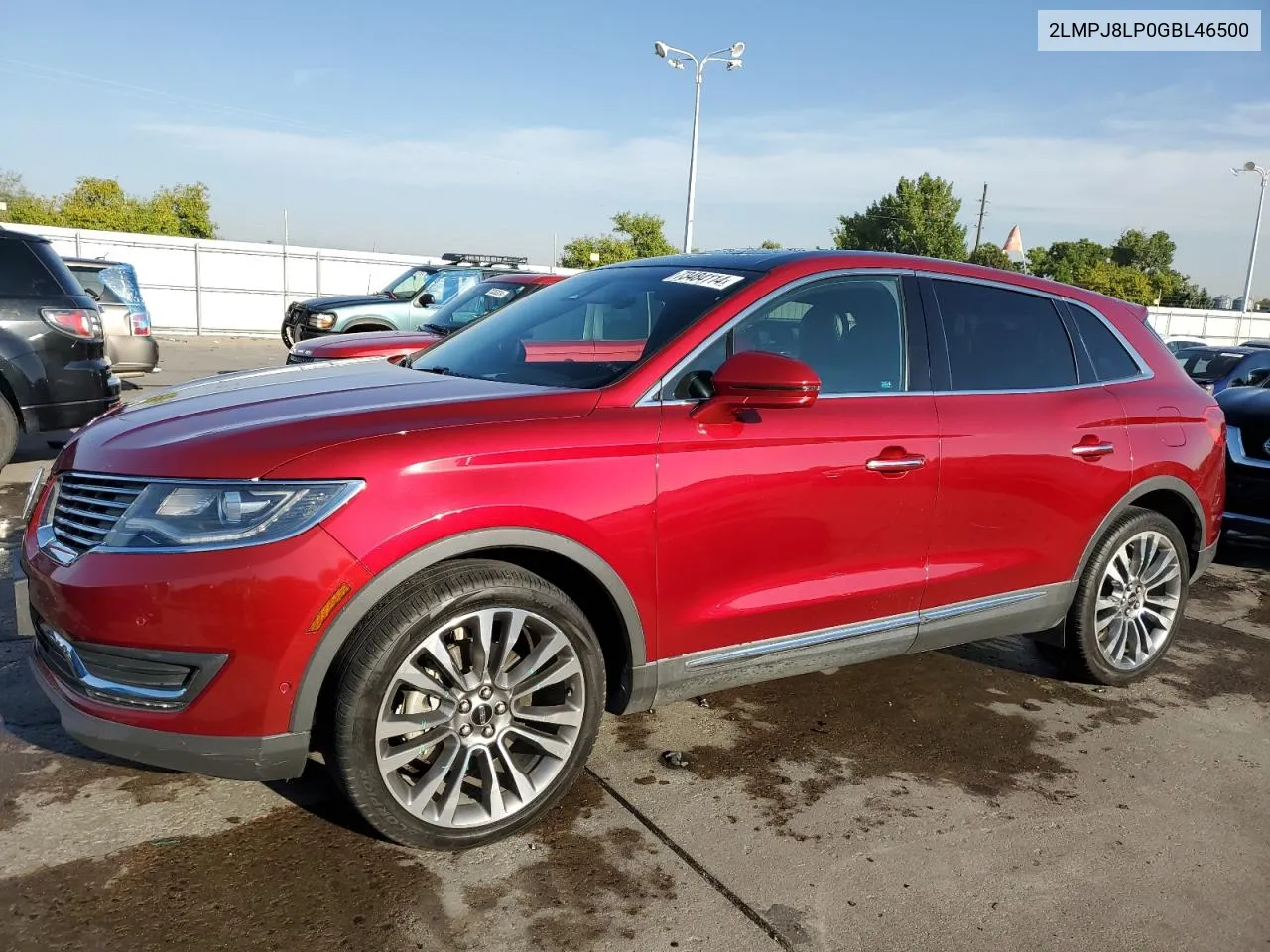 2016 Lincoln Mkx Reserve VIN: 2LMPJ8LP0GBL46500 Lot: 73484114