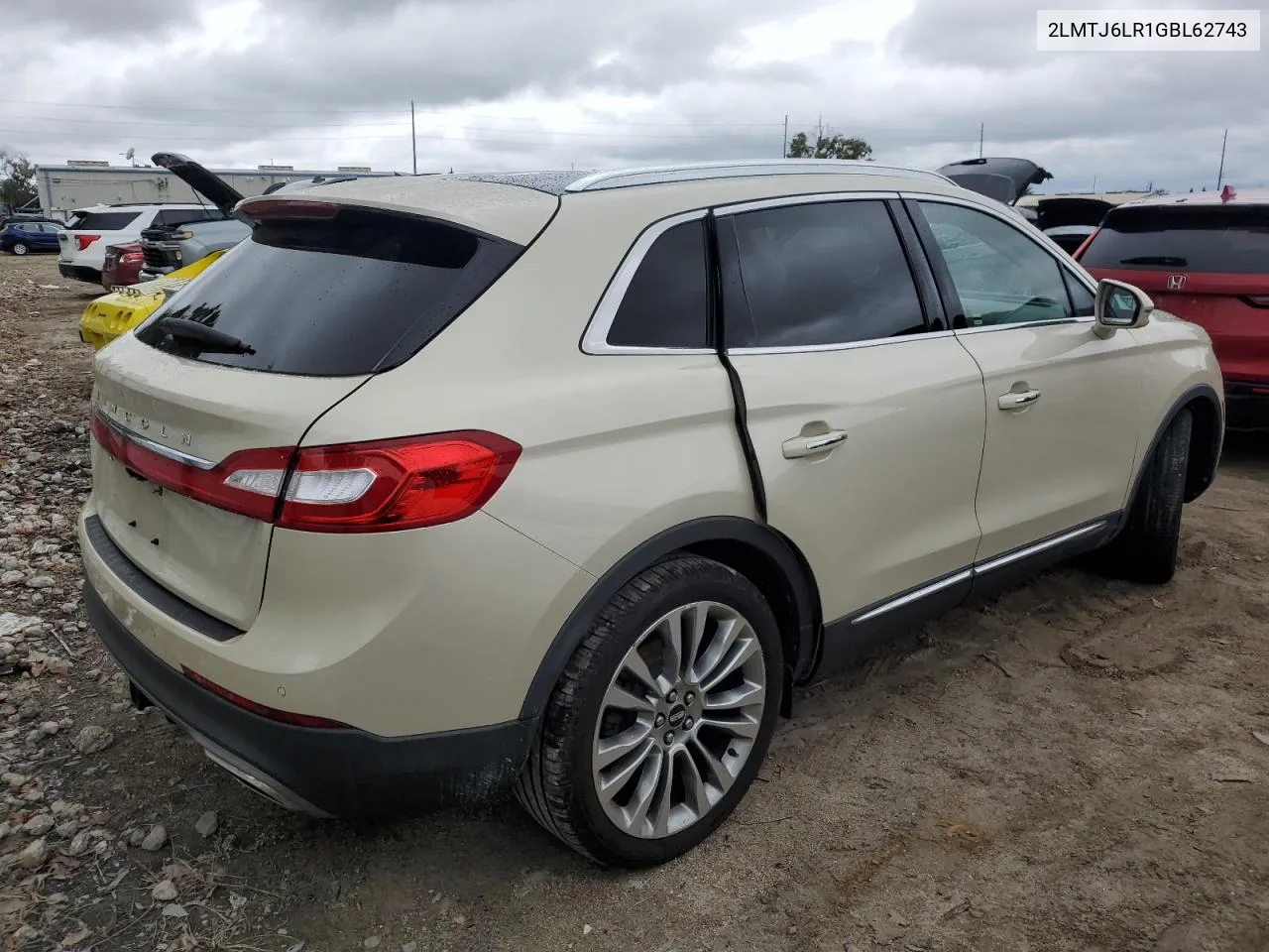 2016 Lincoln Mkx Reserve VIN: 2LMTJ6LR1GBL62743 Lot: 74380964