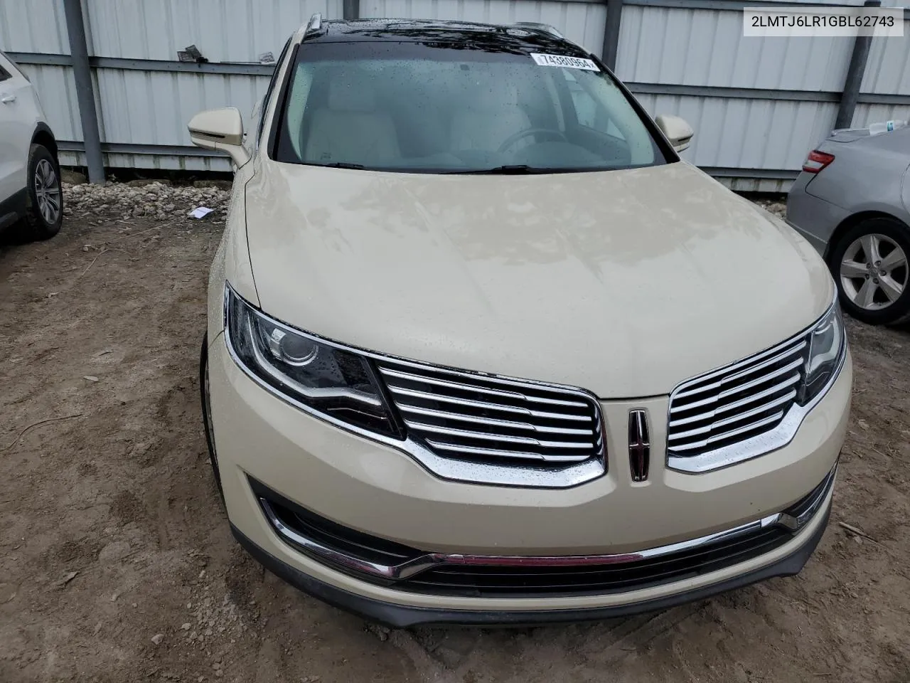 2LMTJ6LR1GBL62743 2016 Lincoln Mkx Reserve