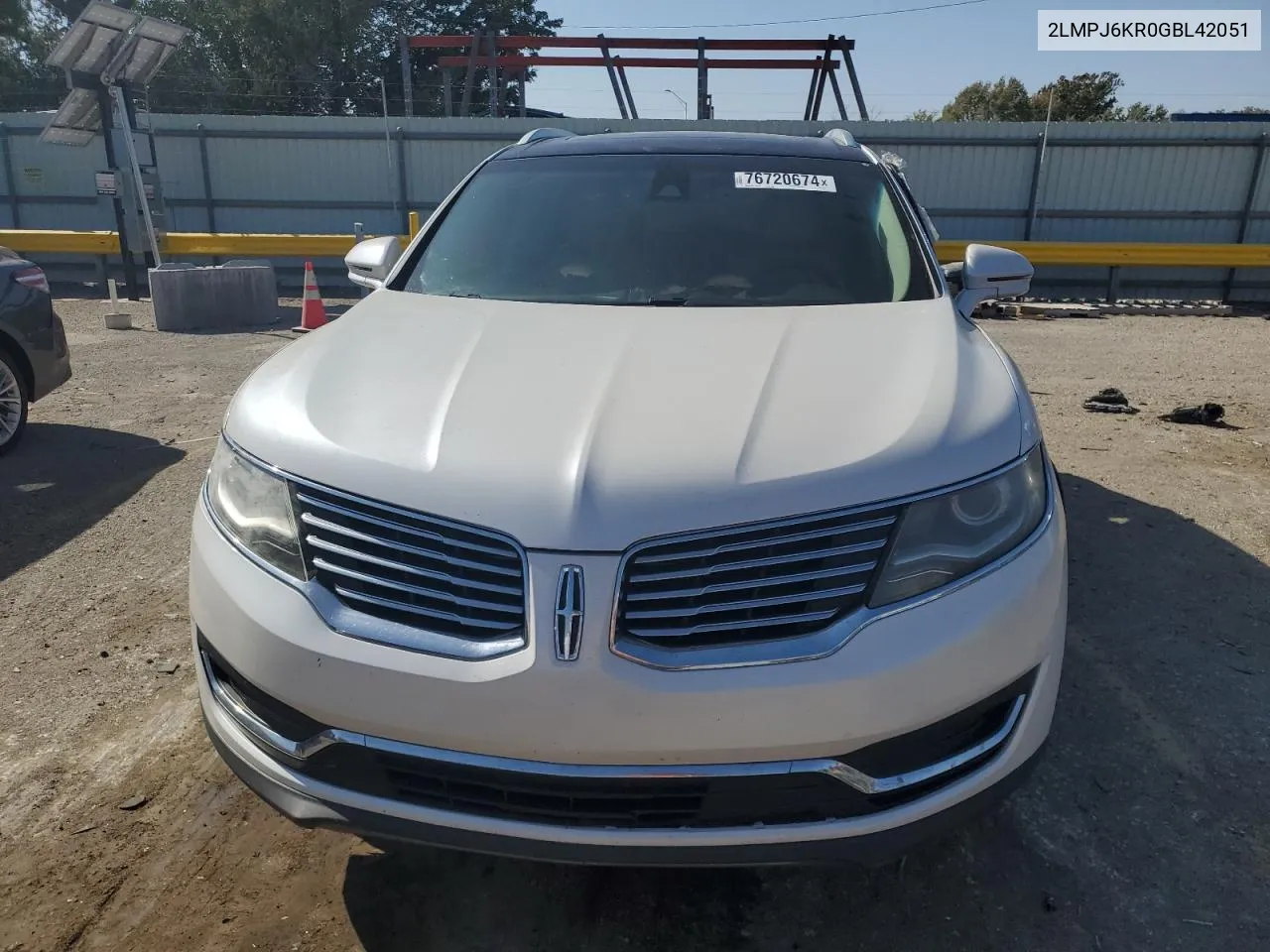 2016 Lincoln Mkx Select VIN: 2LMPJ6KR0GBL42051 Lot: 76720674