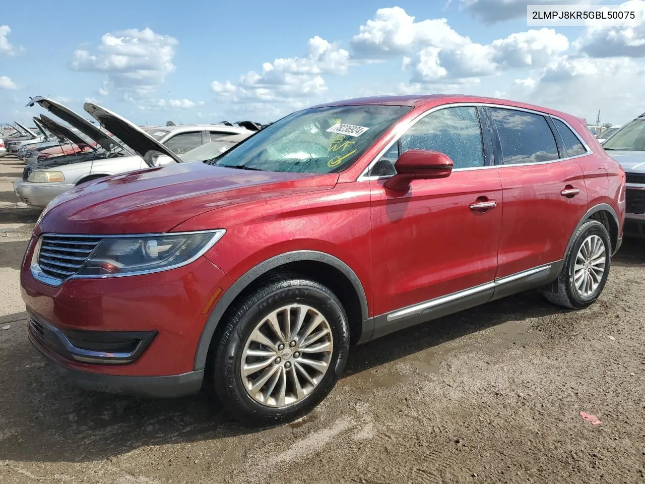 2016 Lincoln Mkx Select VIN: 2LMPJ8KR5GBL50075 Lot: 78236924