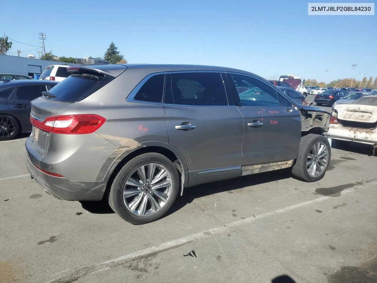 2016 Lincoln Mkx Reserve VIN: 2LMTJ8LP2GBL84230 Lot: 80033664