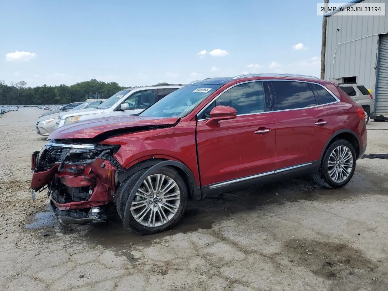 2018 Lincoln Mkx Reserve VIN: 2LMPJ6LR3JBL31194 Lot: 69438664