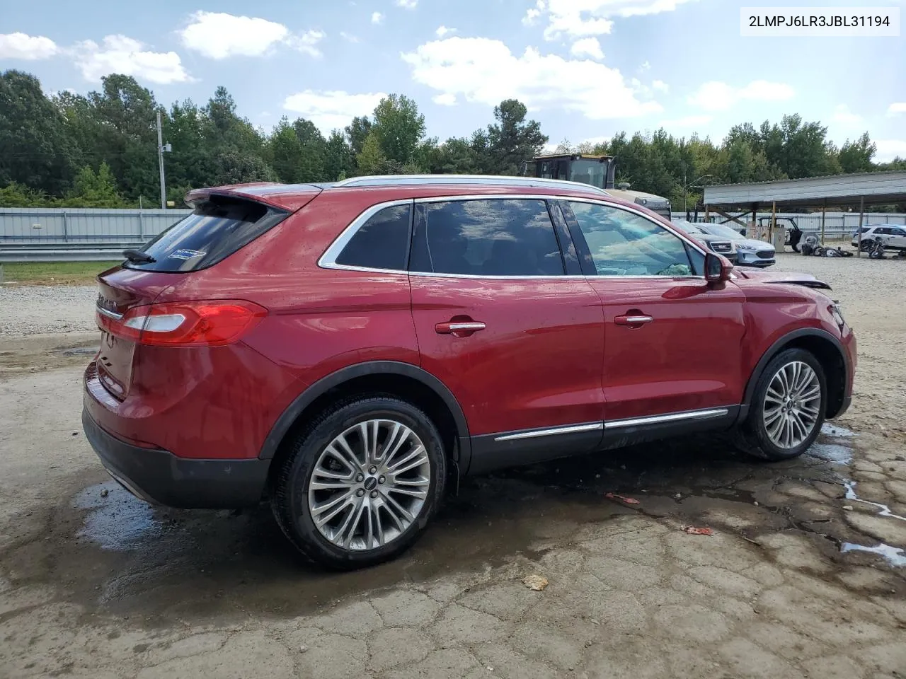 2018 Lincoln Mkx Reserve VIN: 2LMPJ6LR3JBL31194 Lot: 69438664